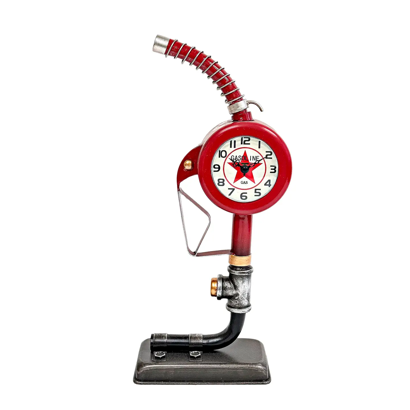 Red Gas Nozzle Table Clock