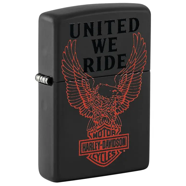 Harley-Davidson United We Ride Black Matte Zippo Lighter