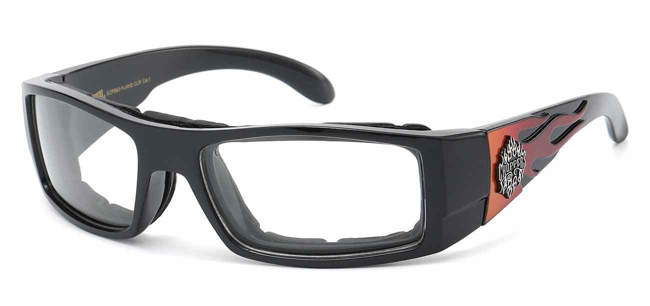 Flame Clear Padded Goggles 