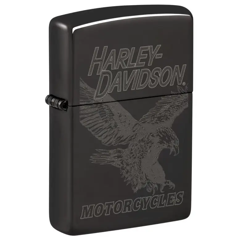 Harley-Davidson High Polish Black Design Zippo Lighter