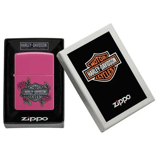 Harley-Davidson Roses Pink Frequency Zippo Lighter