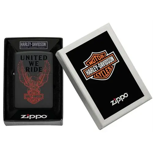 Harley-Davidson United We Ride Black Matte Zippo Lighter