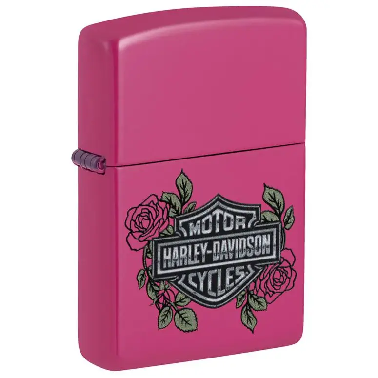 Harley-Davidson Roses Pink Frequency Zippo Lighter