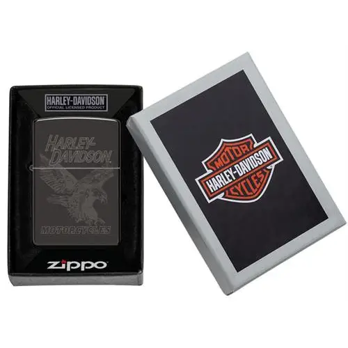 Harley-Davidson High Polish Black Design Zippo Lighter
