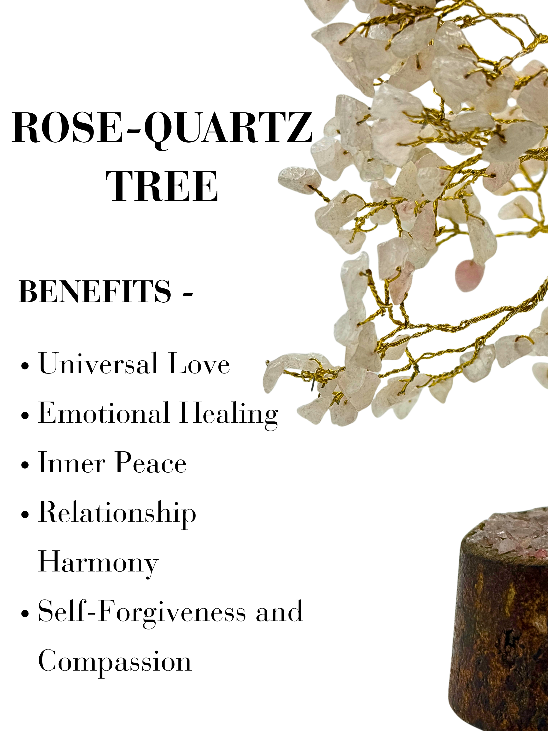 Rose Quartz Gemstone Tree