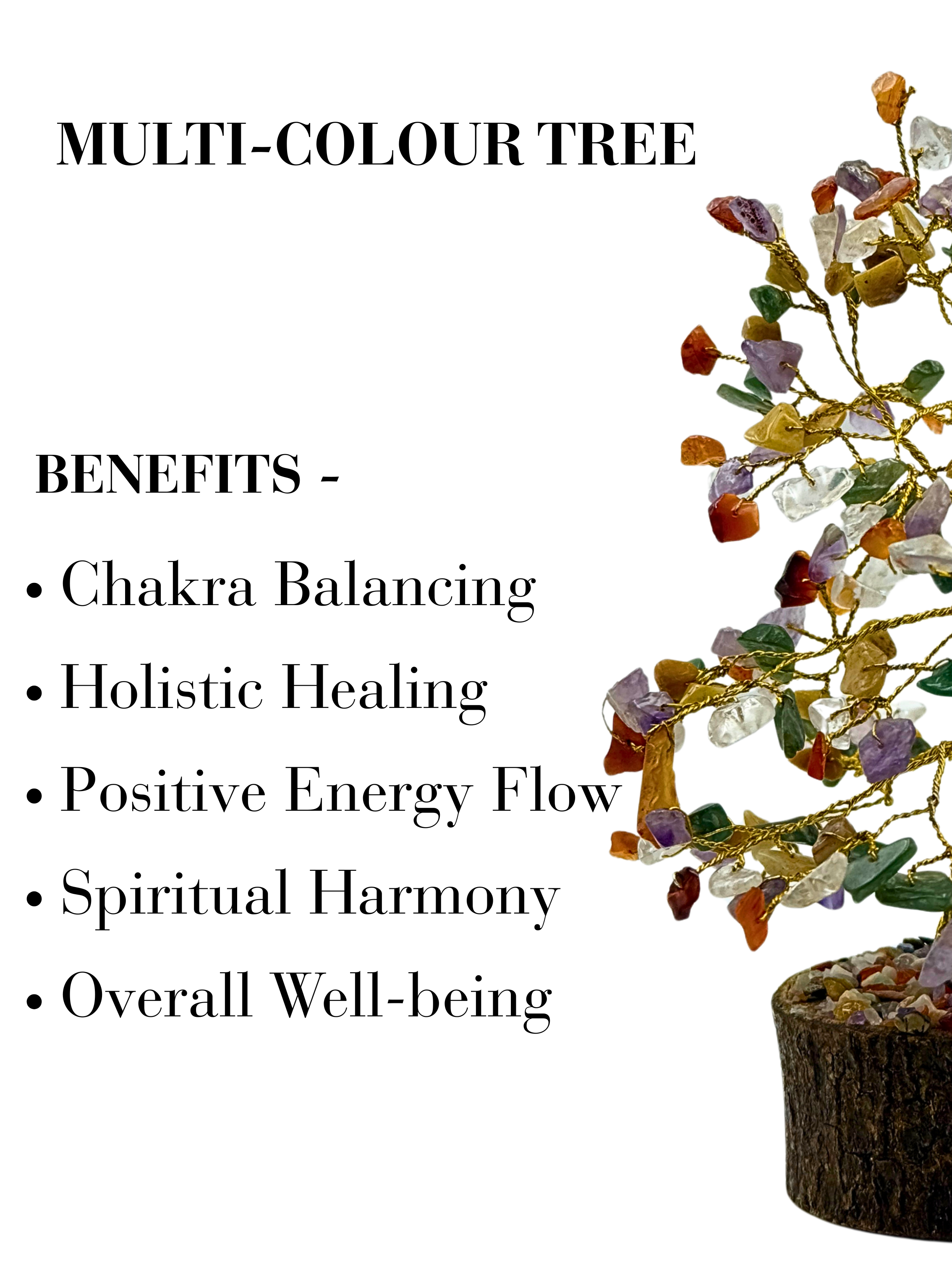 Multi-Colour Gemstone Tree