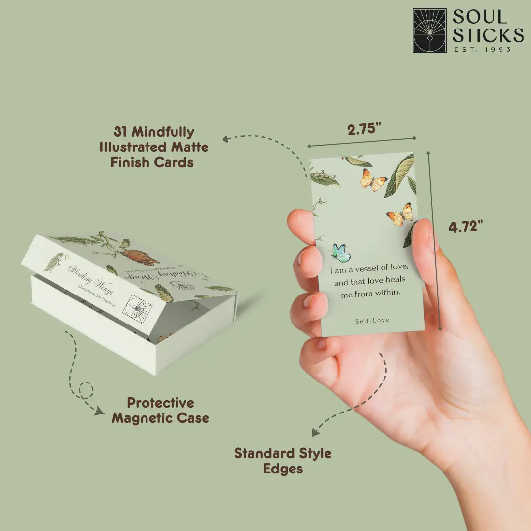 Affirmations Card Deck - Healing Wings | 5.5" X 3.5"