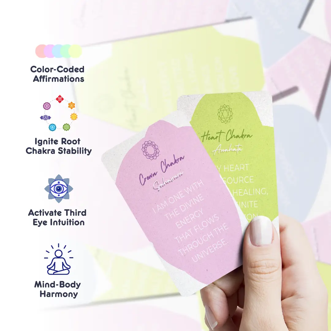 Affirmations Card Deck - Chakra Empowerment | 5.5" X 3.5"