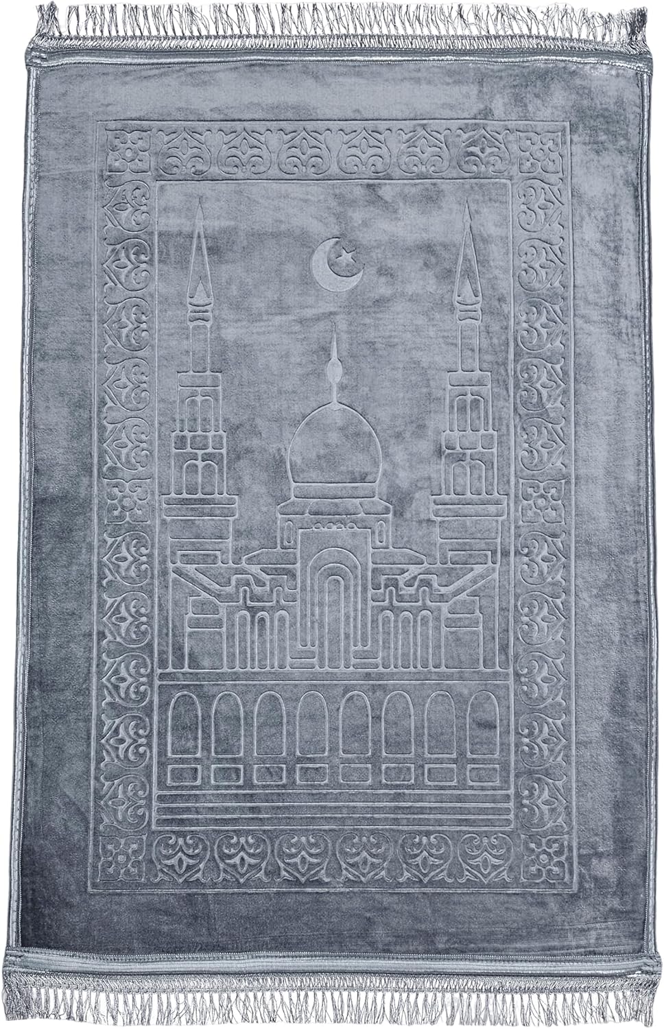 Emboseed Prayer Mat 80 x 120 cm (Ash Grey)