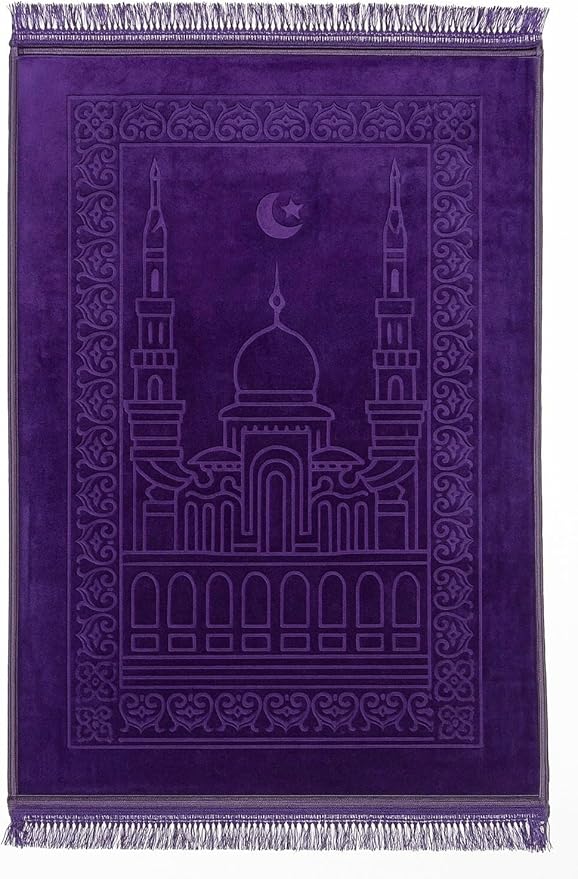 Embossed Prayer Mat 80 x 120 cm (Purple)