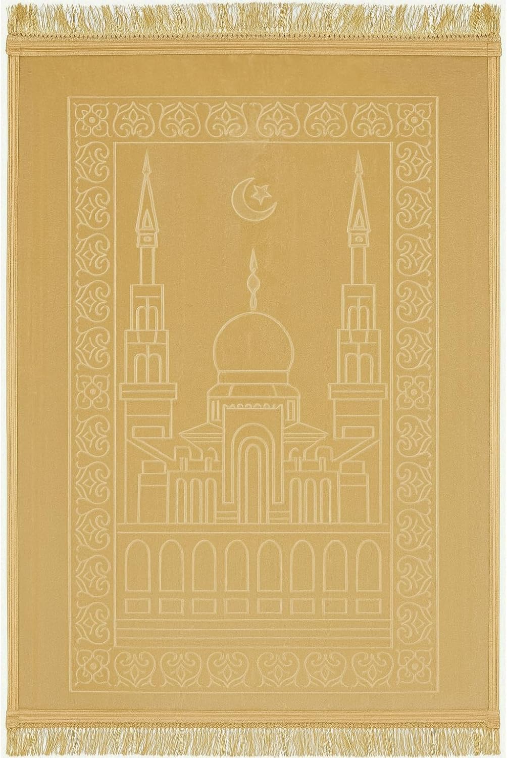 Embossed Prayer Mat 80 x 120 cm (Beige)