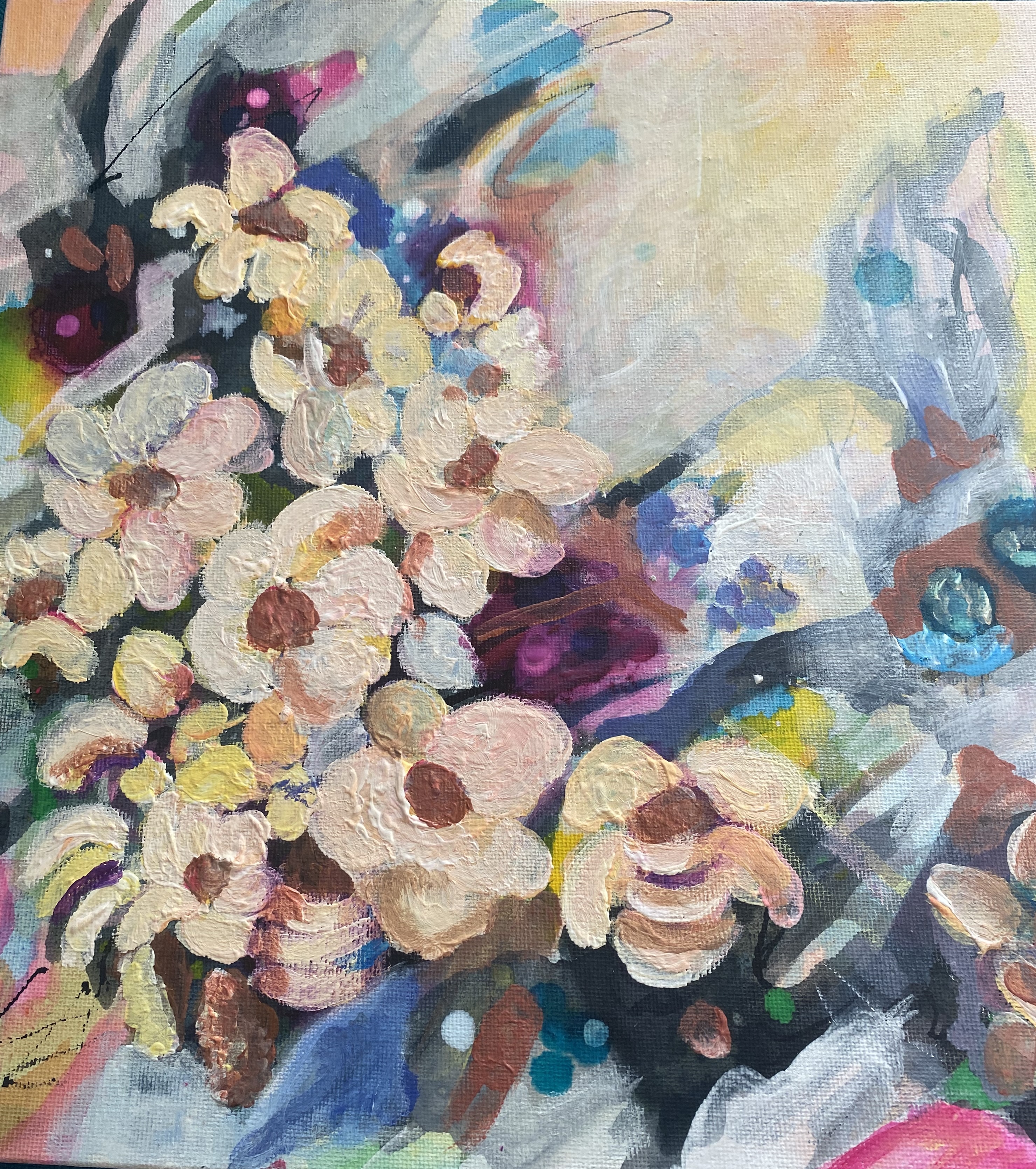 Abstract Floral Canvas Art