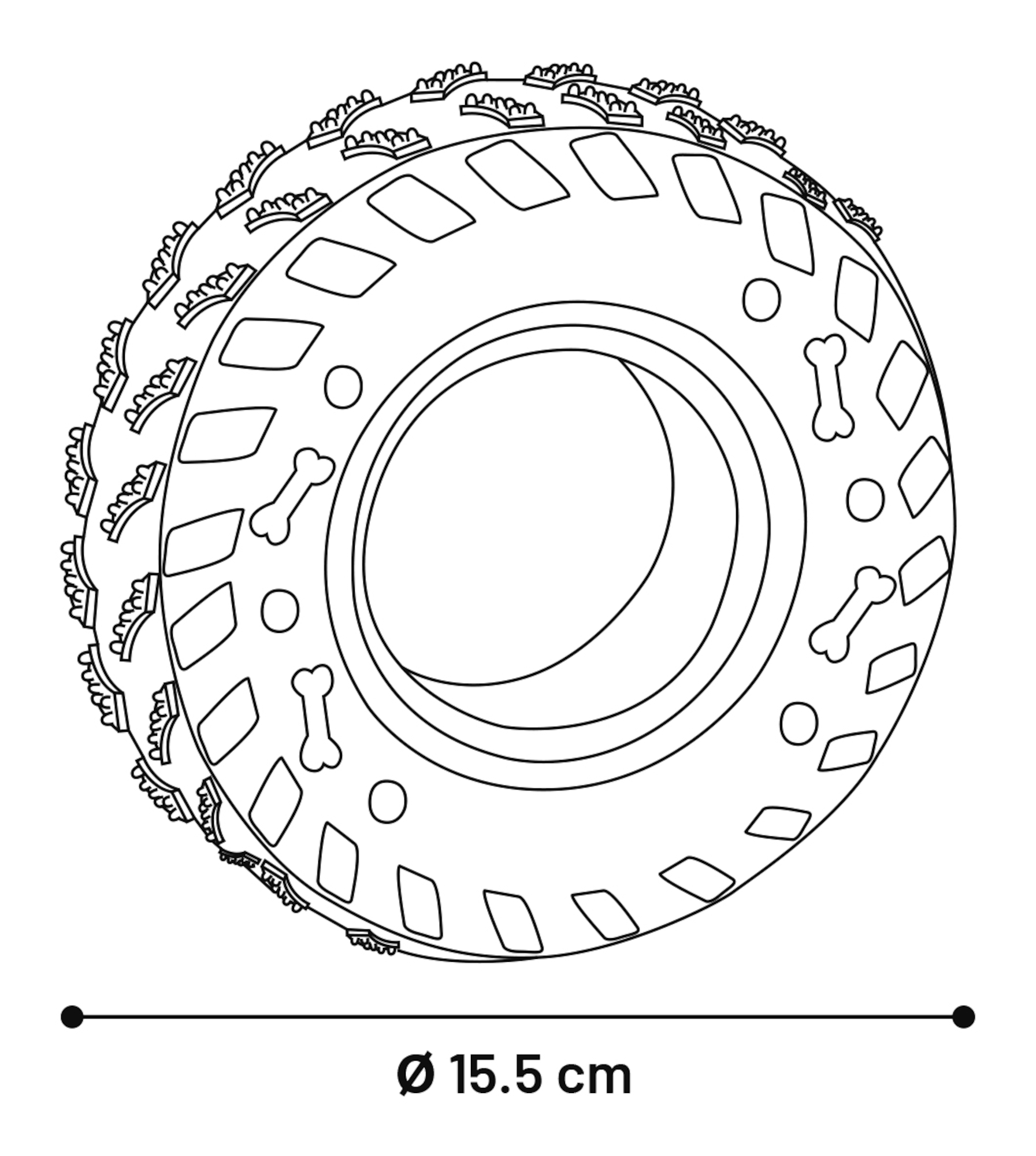 Speelgoed Ruffus Band Zwart