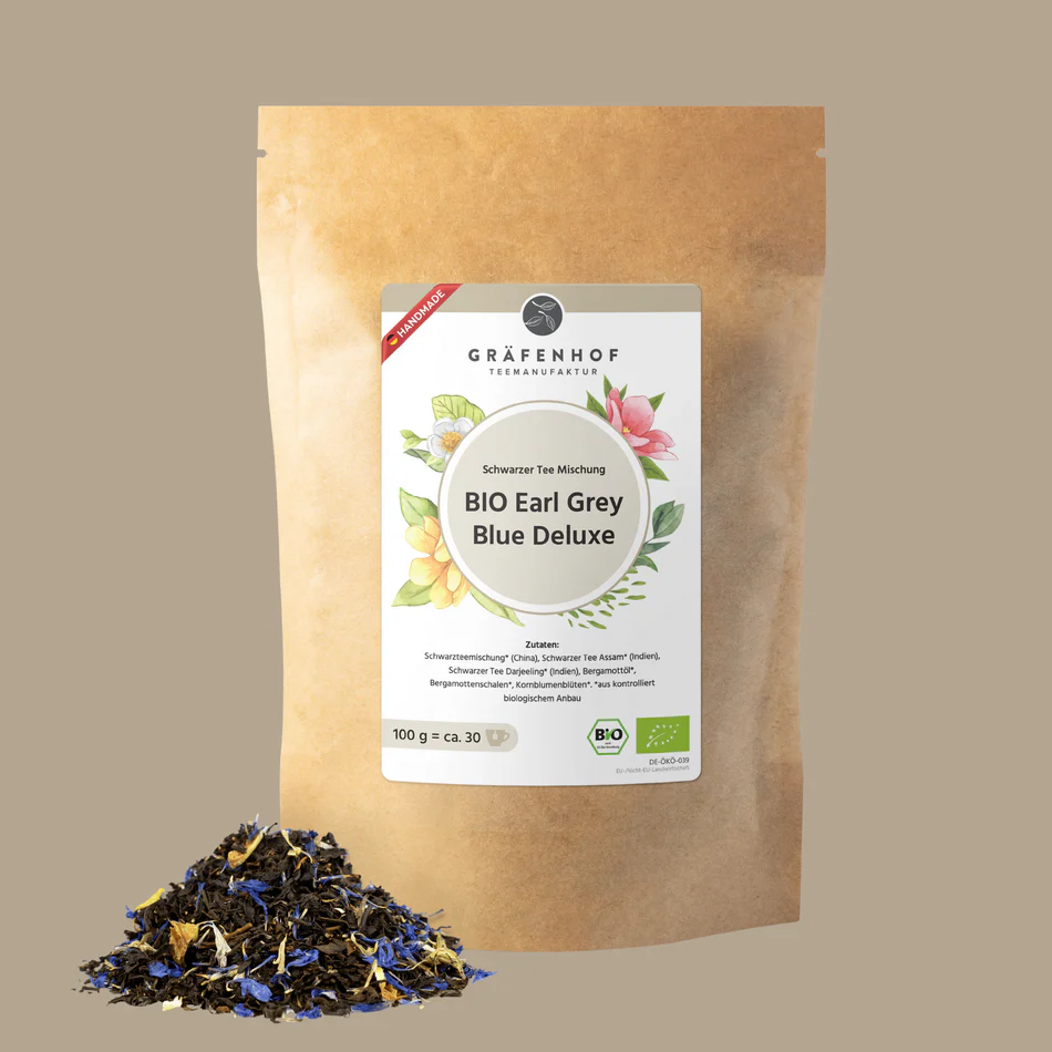 Thé  Noir BIO Earl Grey Blue Deluxe
