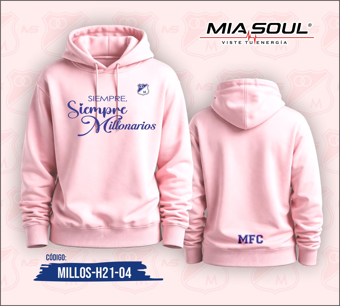 Buzo Millonarios Rosa