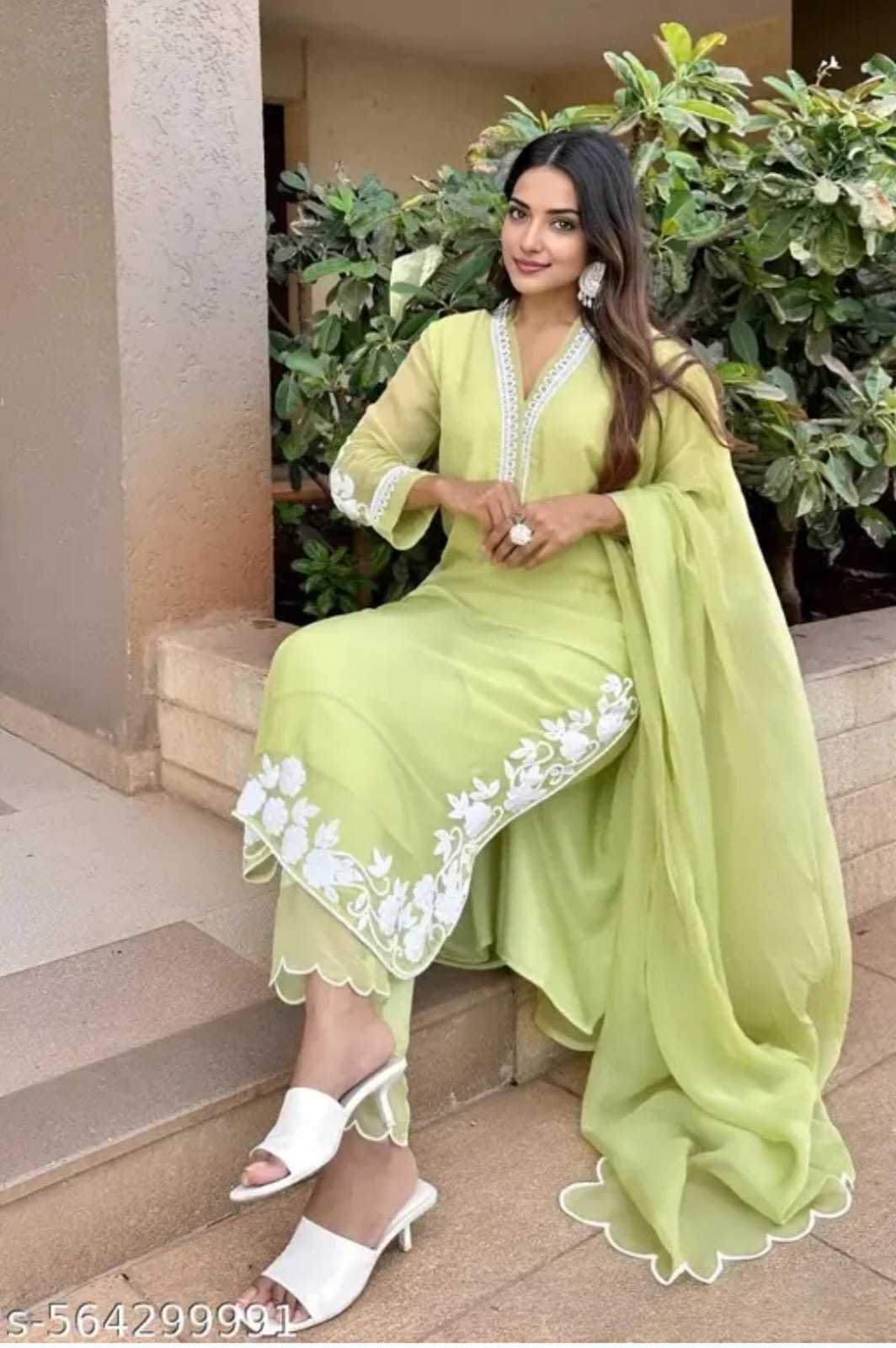 Pastel Green Embroidered Salwar Suit