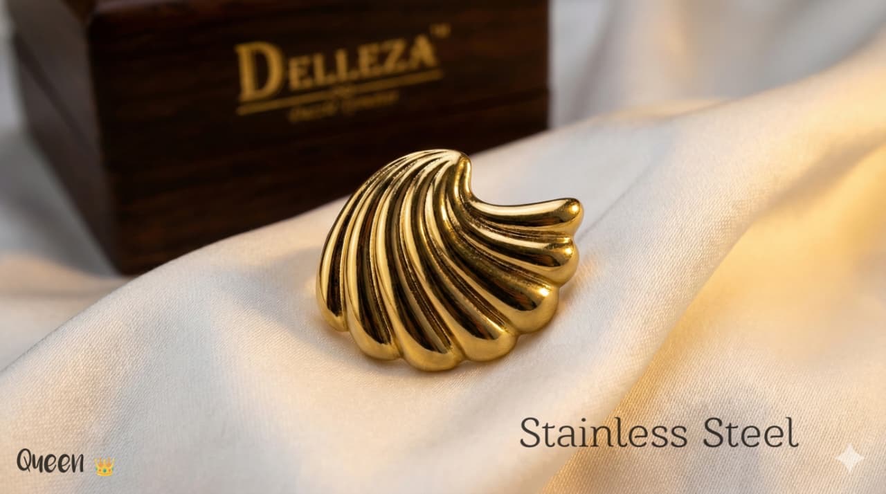 Golden Shell Stainless Steel Ring