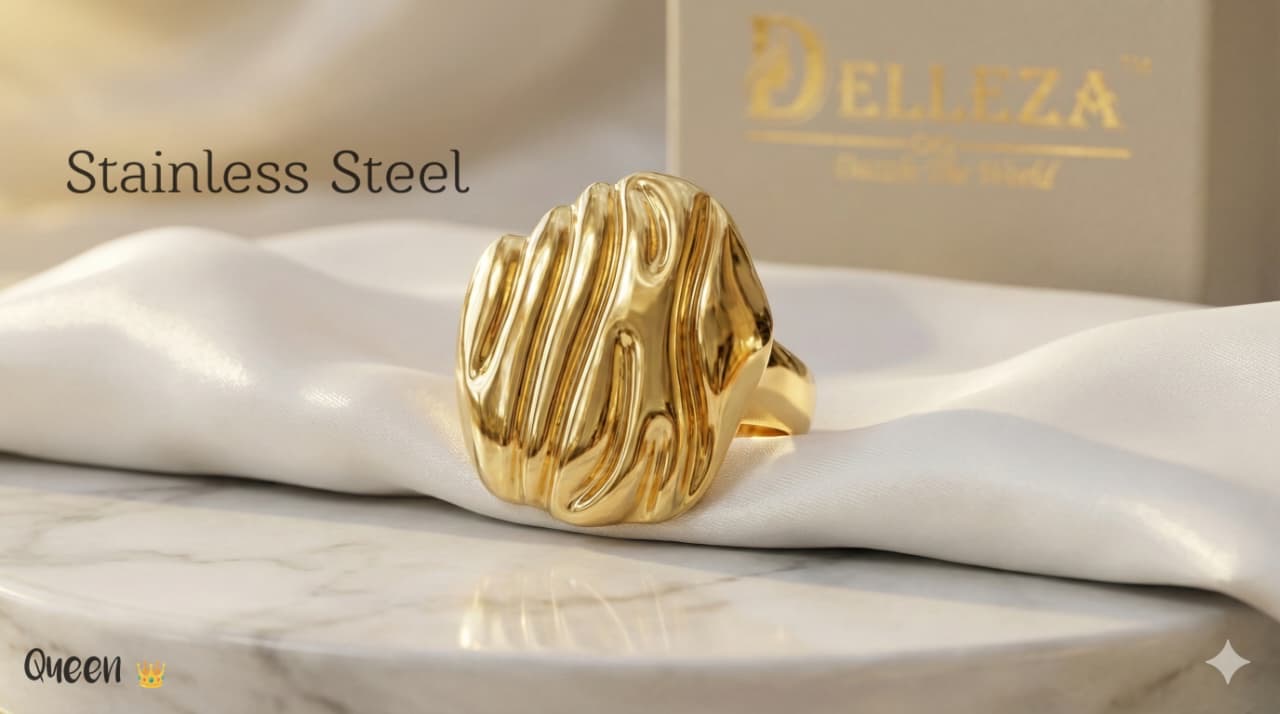 Gold Tone Stainless Steel Ring