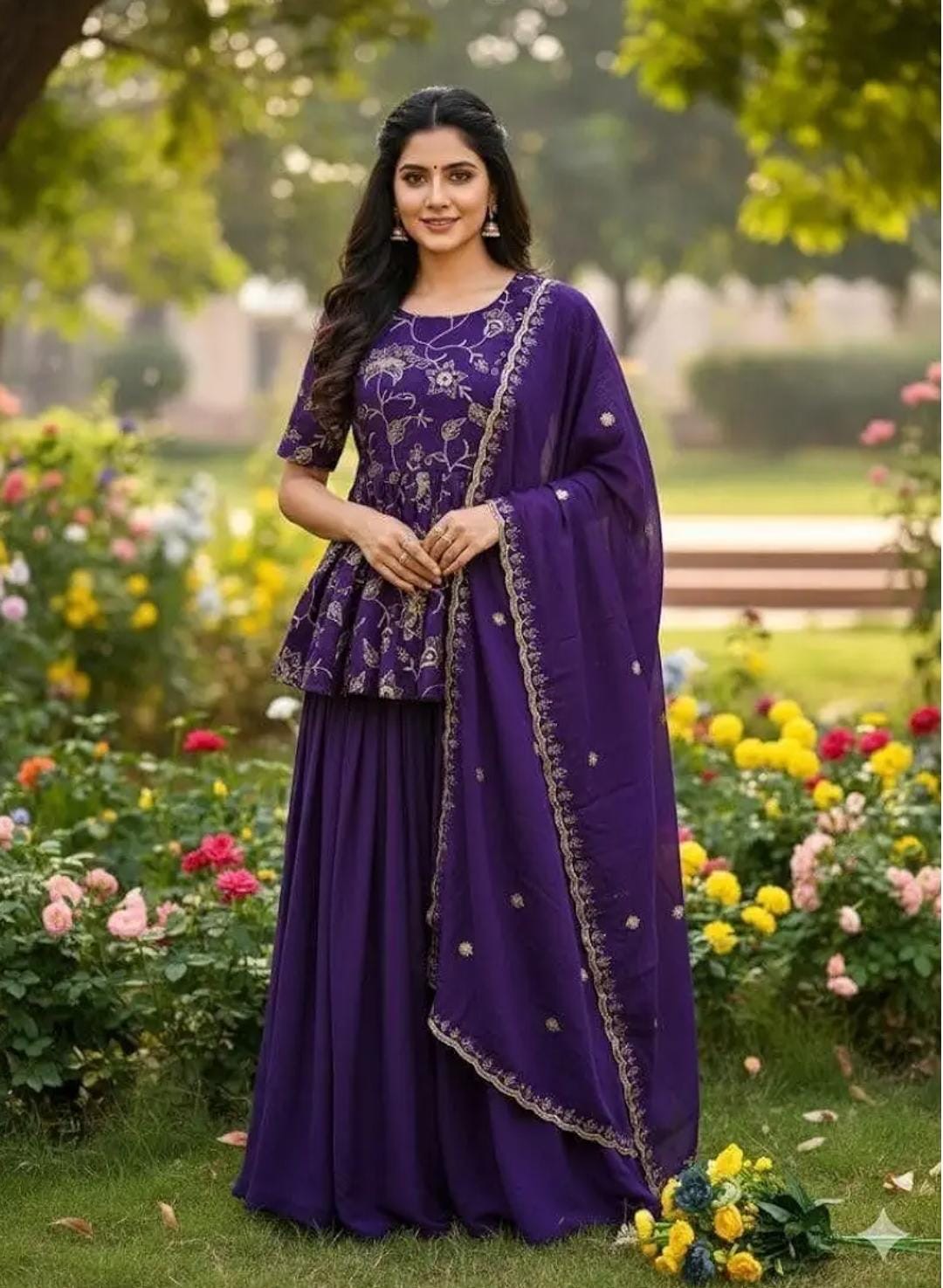 Purple Designer Lehenga Set