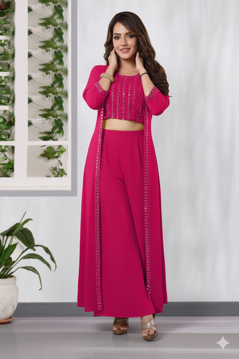 Magenta Palazzo Set