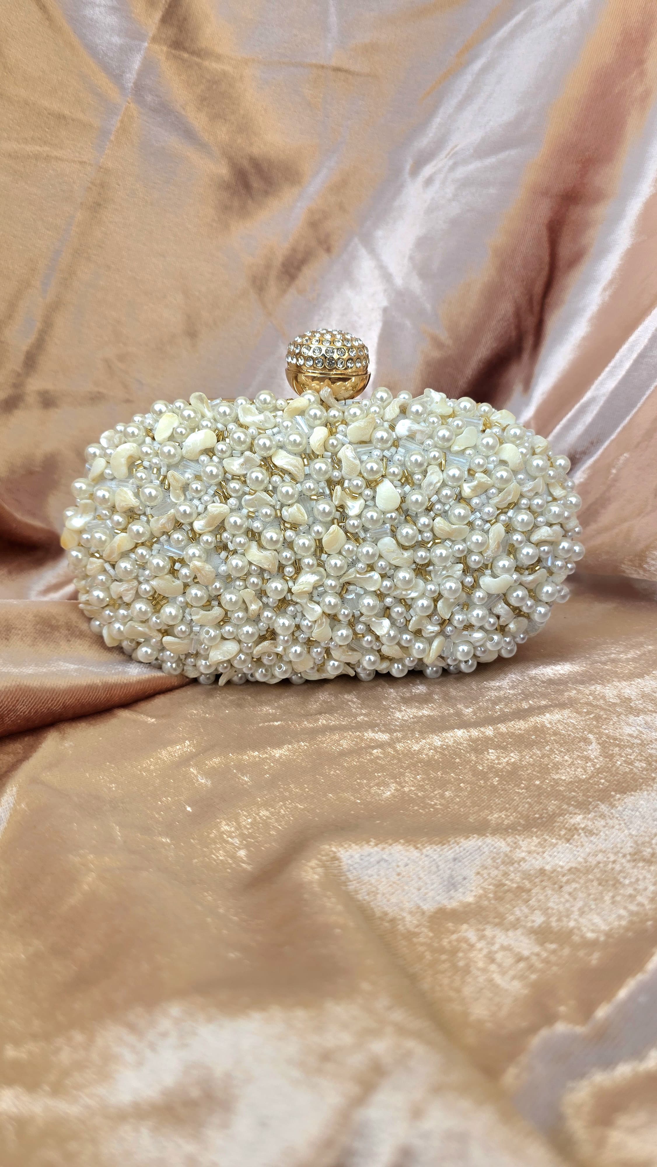 Pearl Embellished Clutch