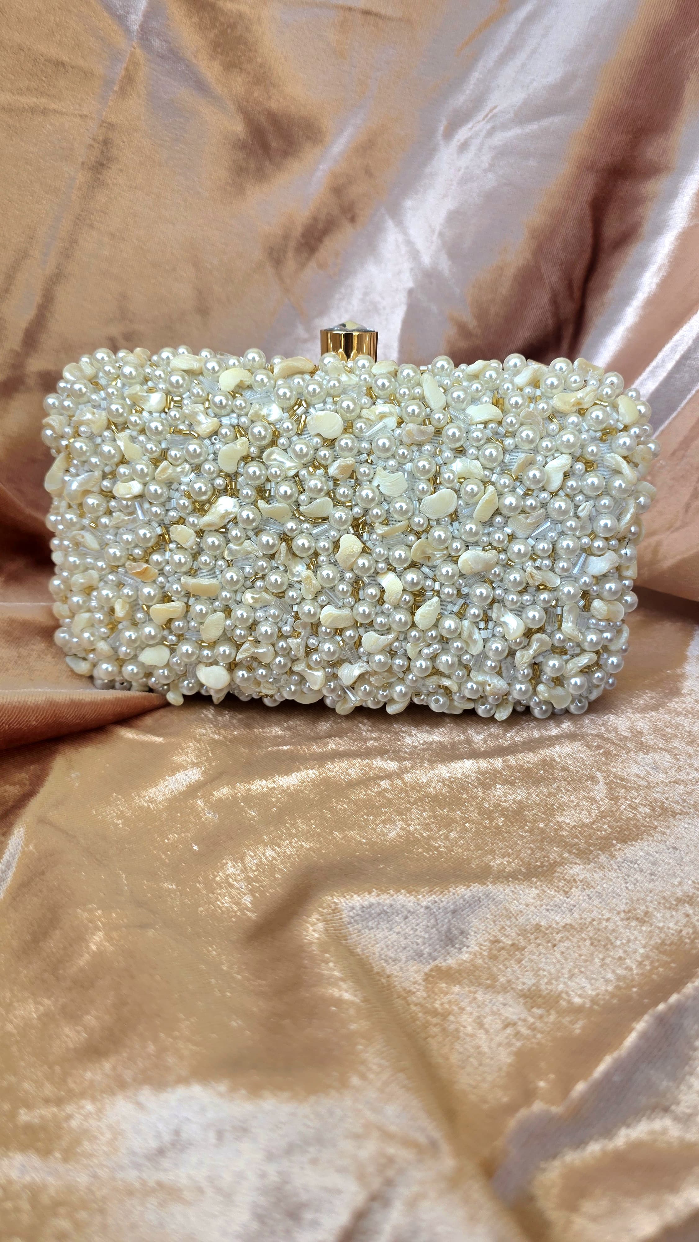 Pearl Embellished Clutch