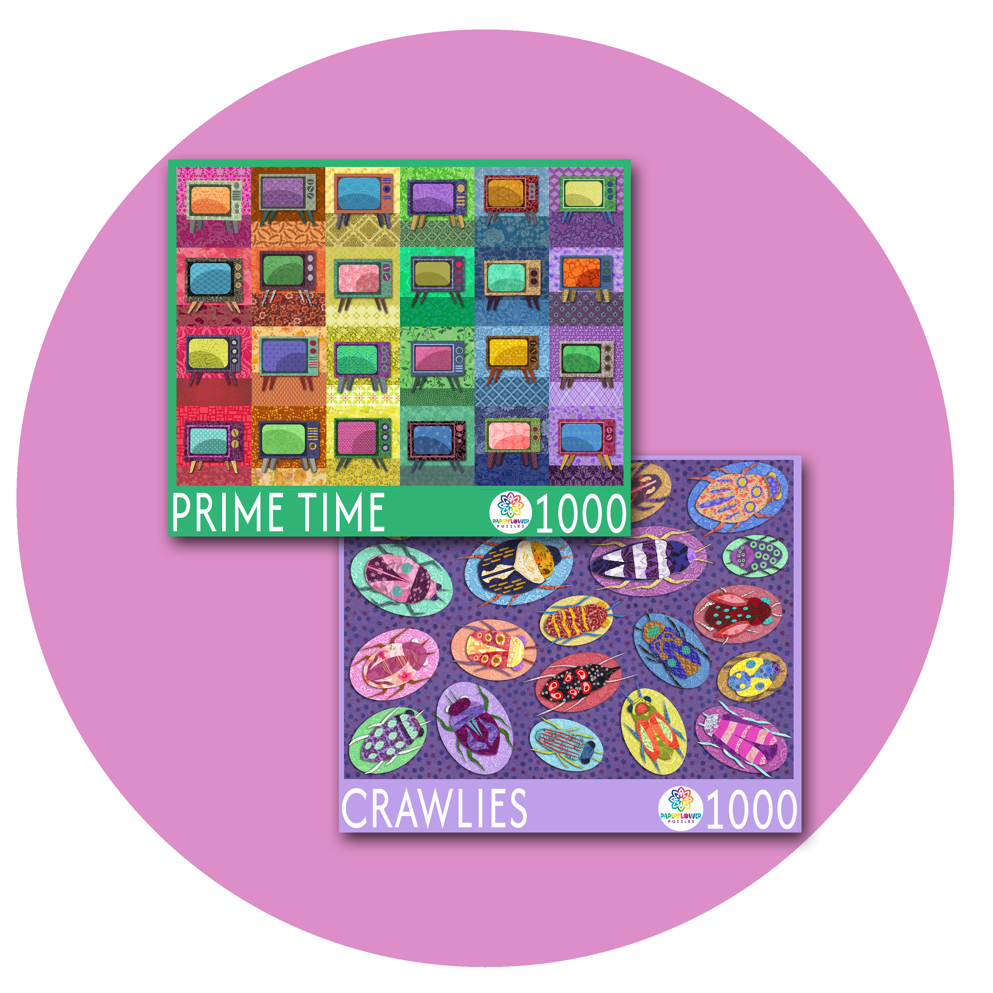 Duo Bundle - Prime Time & Crawlies 1000-Piece Puzzles for Adults