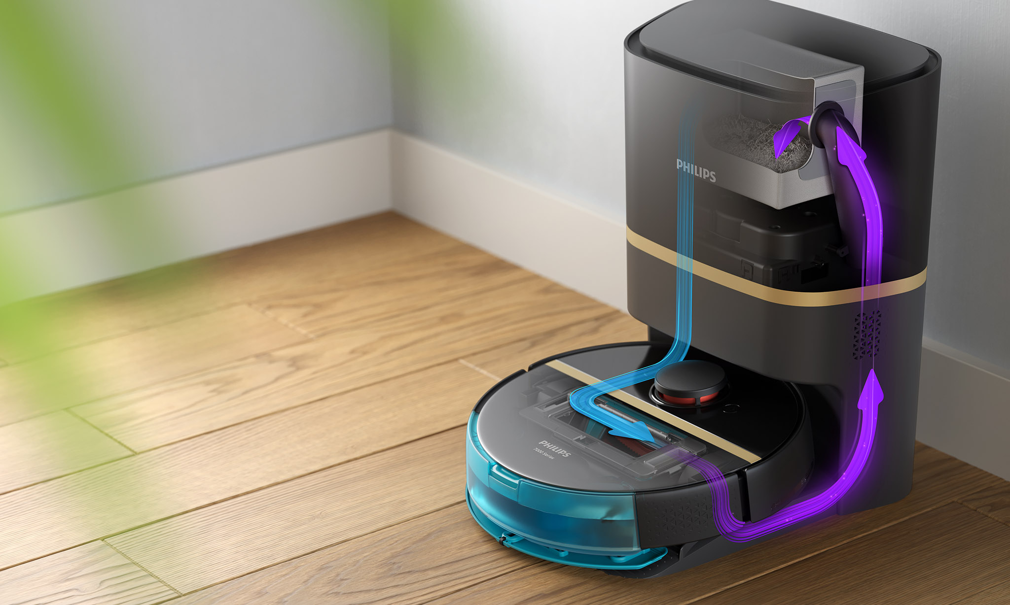 Philips HomeRun 7000 Series Aqua Vacuum and Mop Robot 