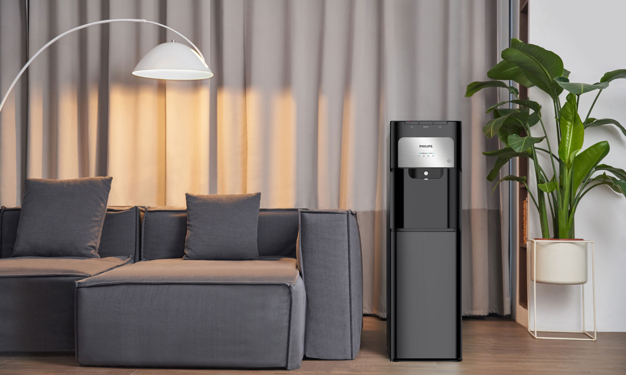 Philips Bottom Load Water Dispenser with Micro P-Clean Filtration and UV-LED 
