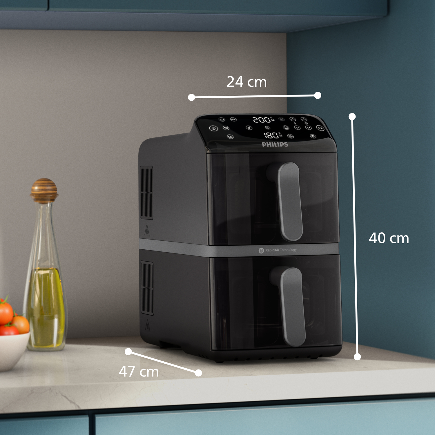 Philips 4000 Series Airfryer Stacked Dual Basket