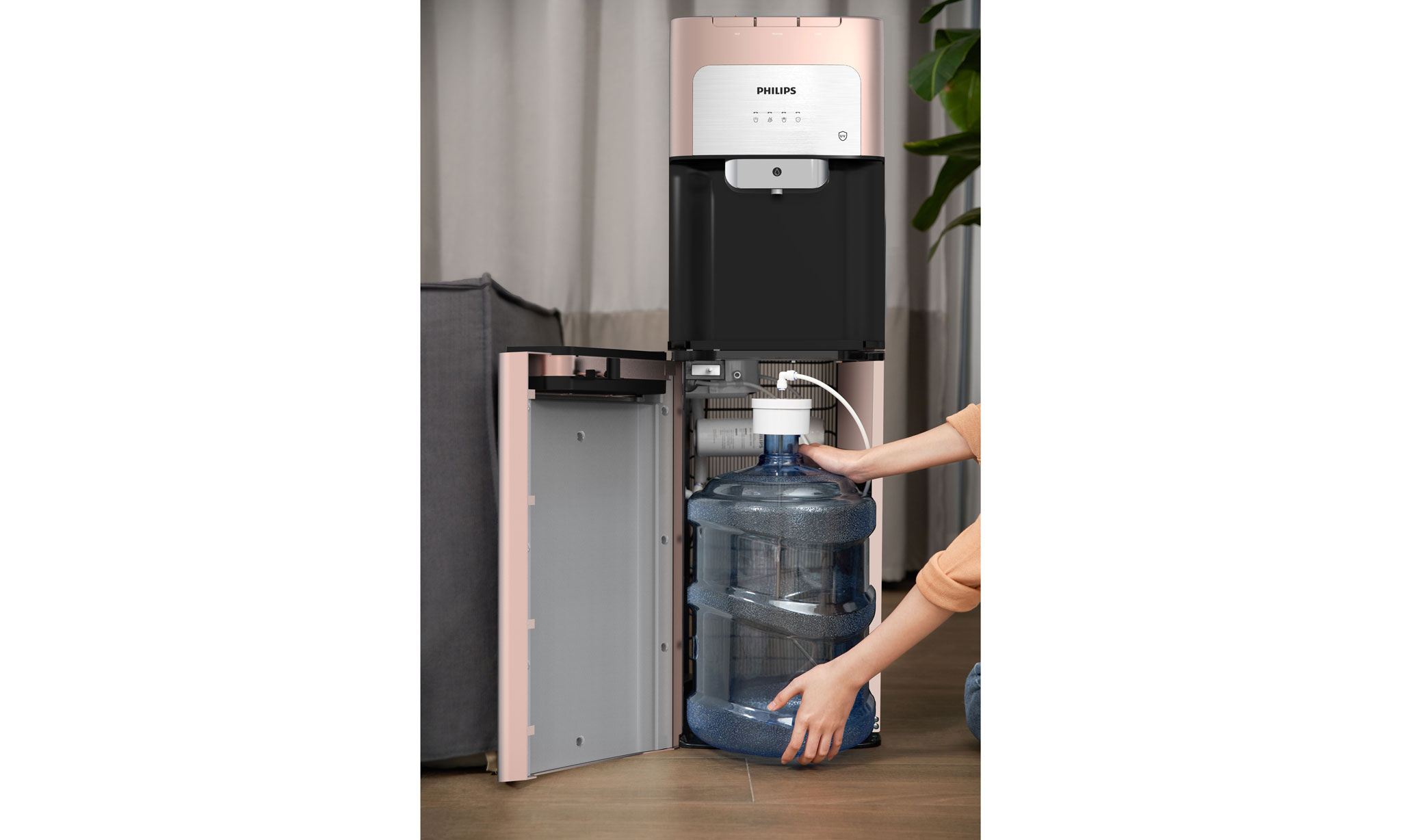 Philips Bottom Load Water Dispenser with Micro P-Clean Filtration and UV-LED 