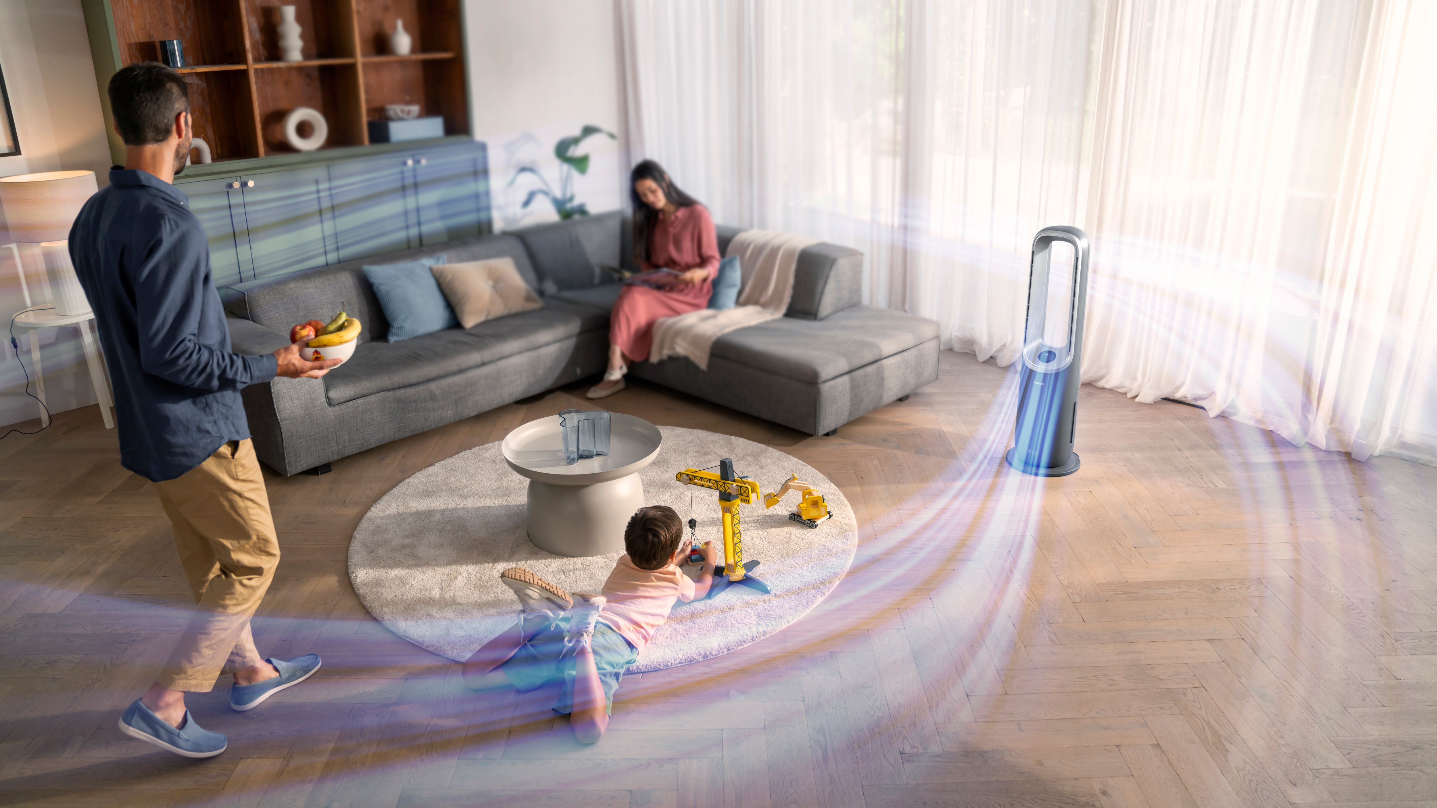 Philips Air Performer 8000 series 3-in-1 Air Purifier, Fan and Heater 