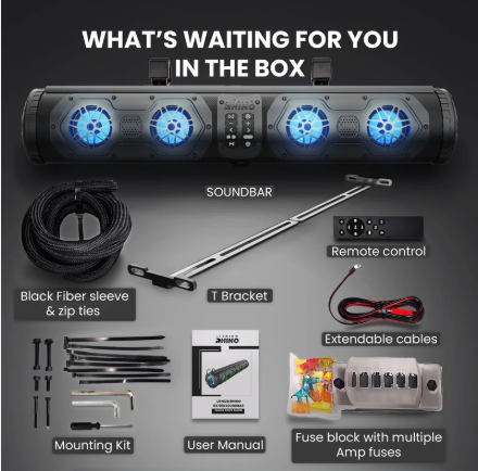 11 Speaker 500 watt 33" Bluetooth LED Soundbar