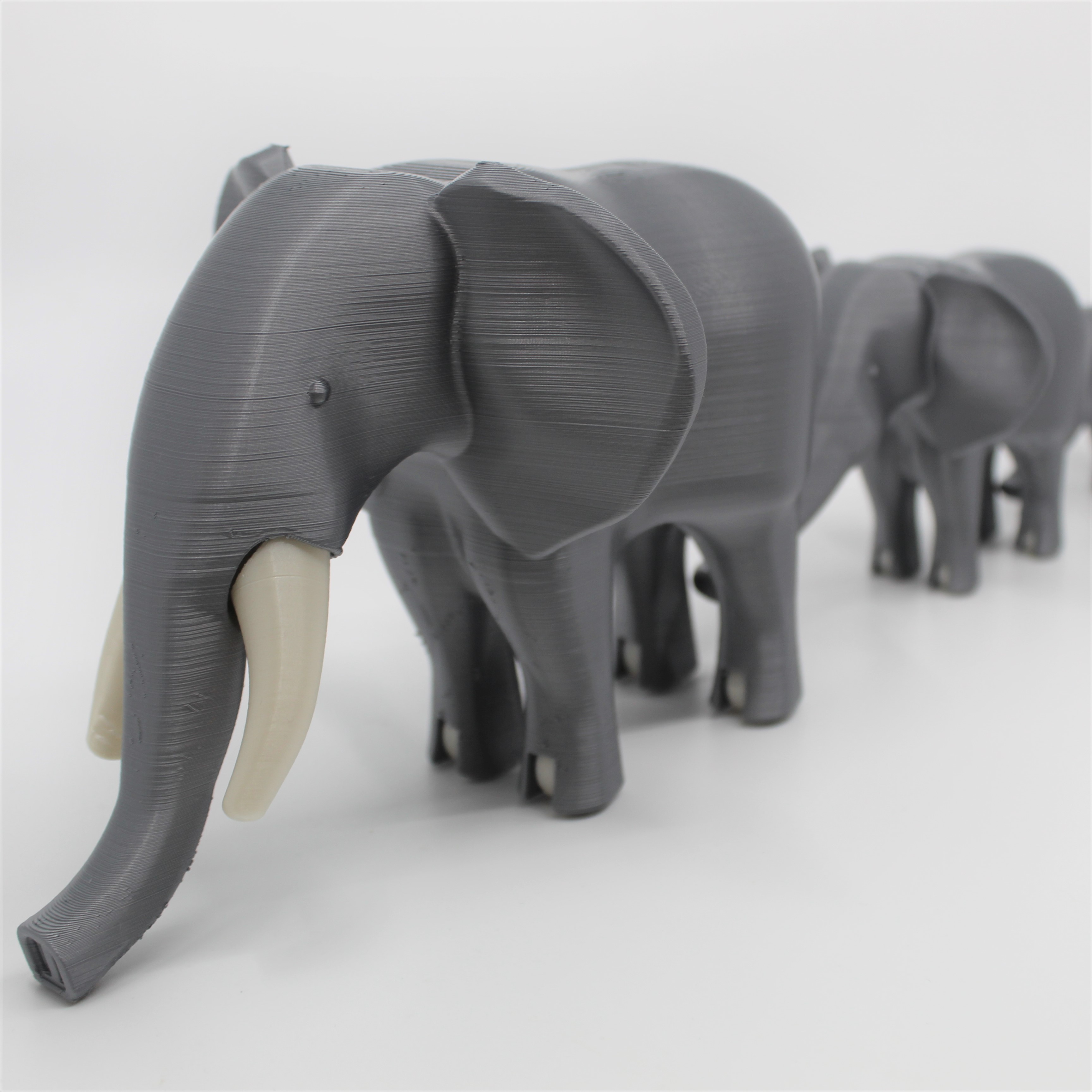 3D Printed Elephant Figurines