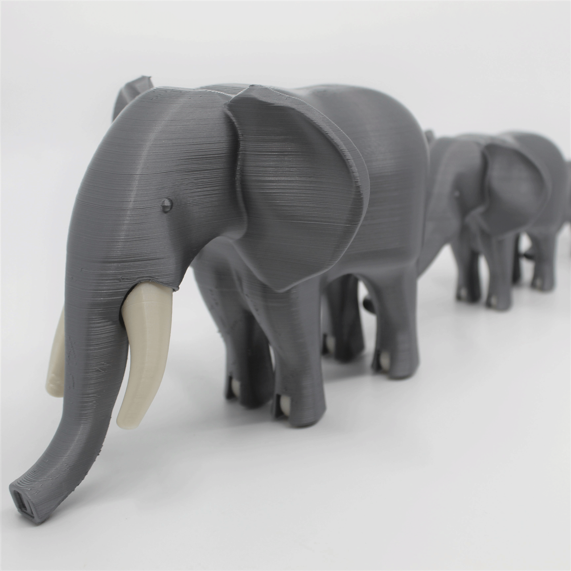 3D Printed Elephant Figurines