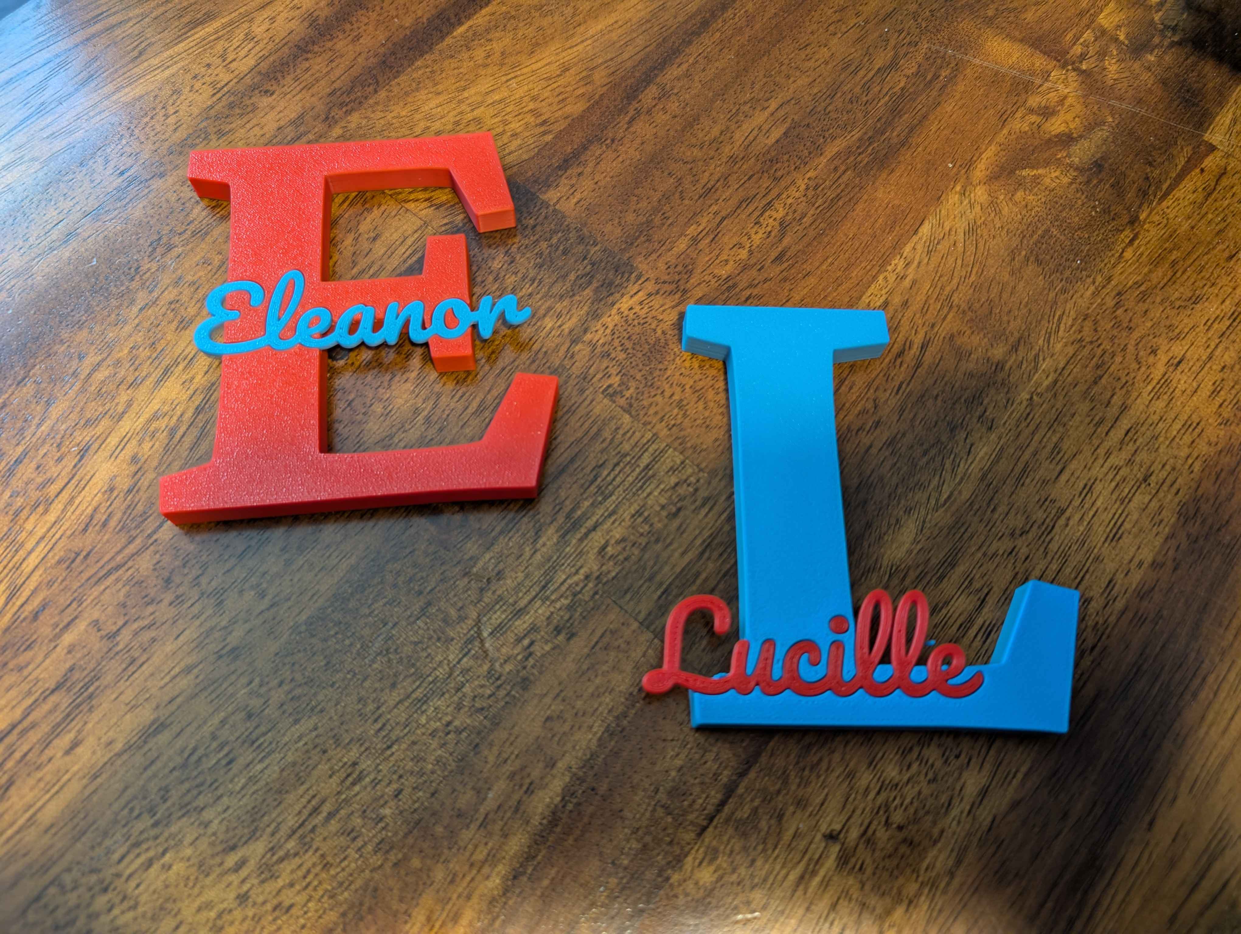 Personalized Name Initial Plaques
