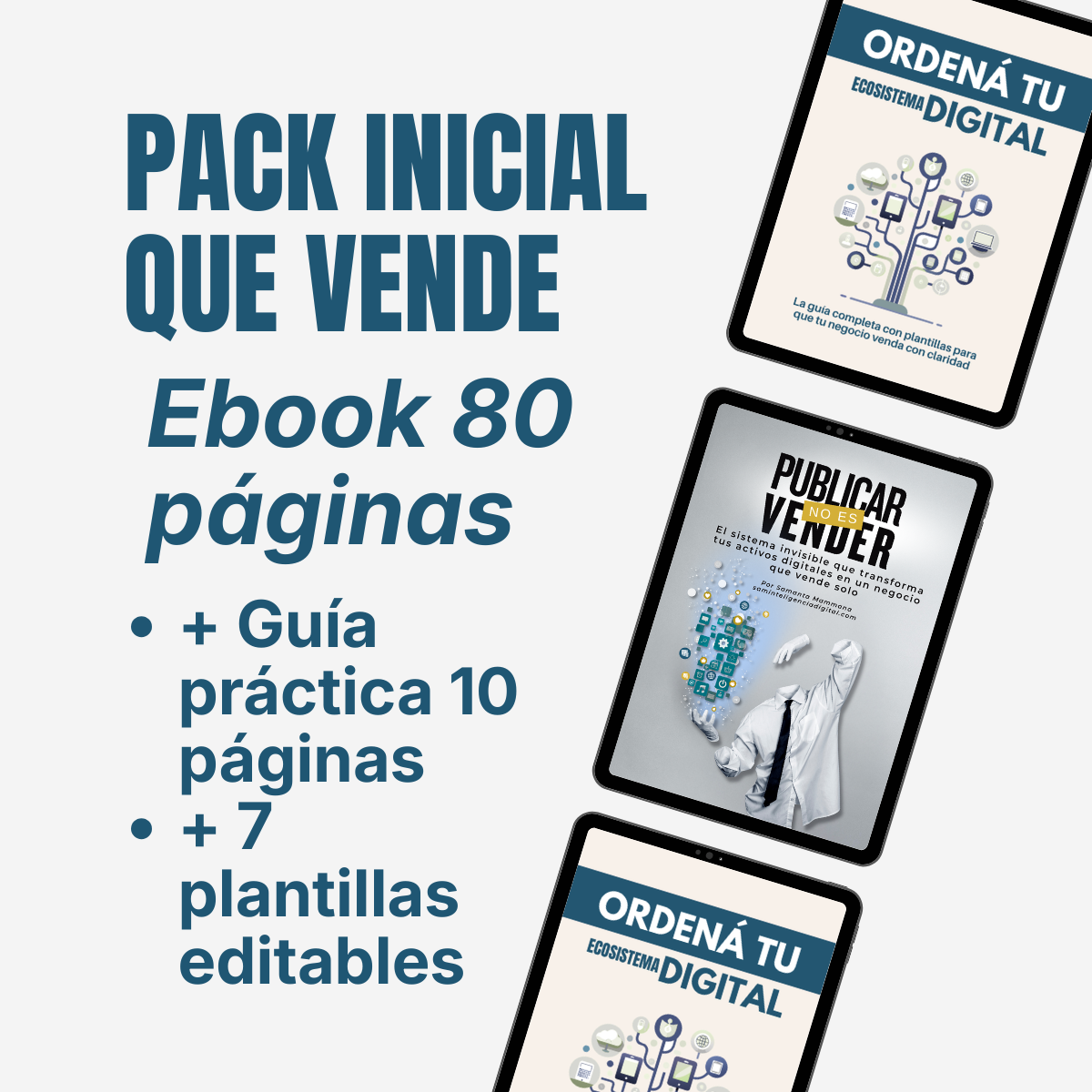 Pack Inicial que Vende – Publicar no es Vender + Ordená tu Ecosistema Digital