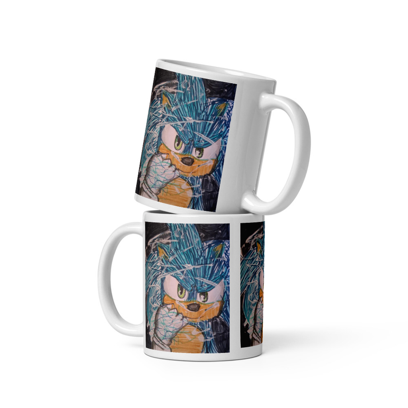 Sonic Cartoon White Mug