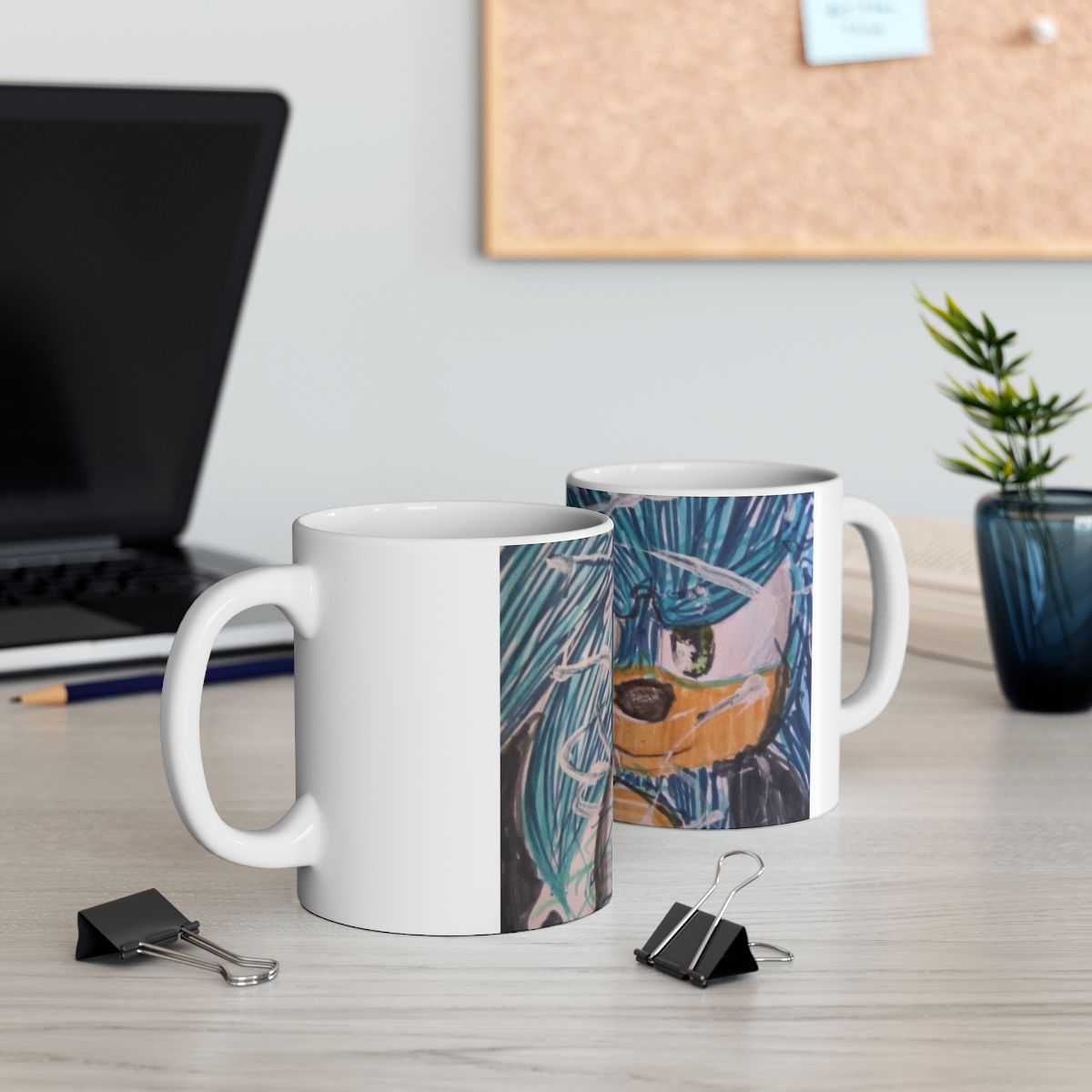 Sonic Cartoon White Mug