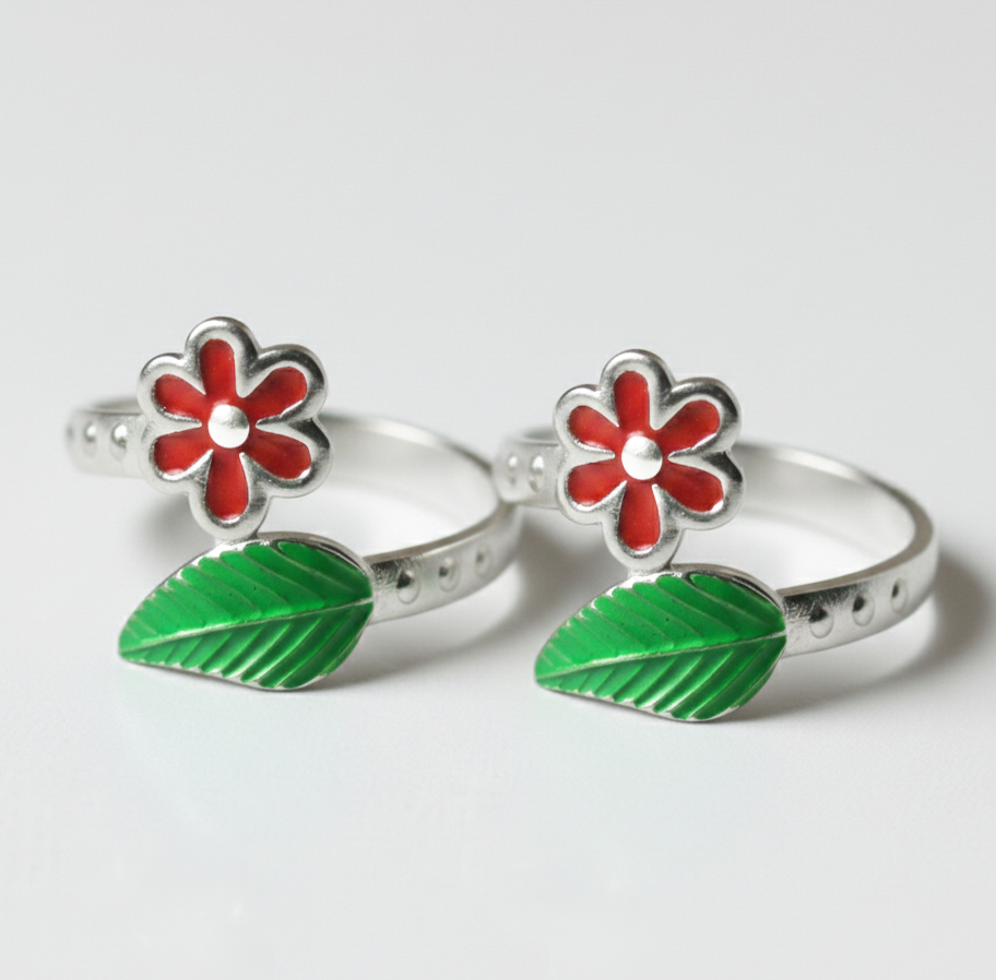 Pure 925 sterling silver Toe Rings for women ( pack of 2)