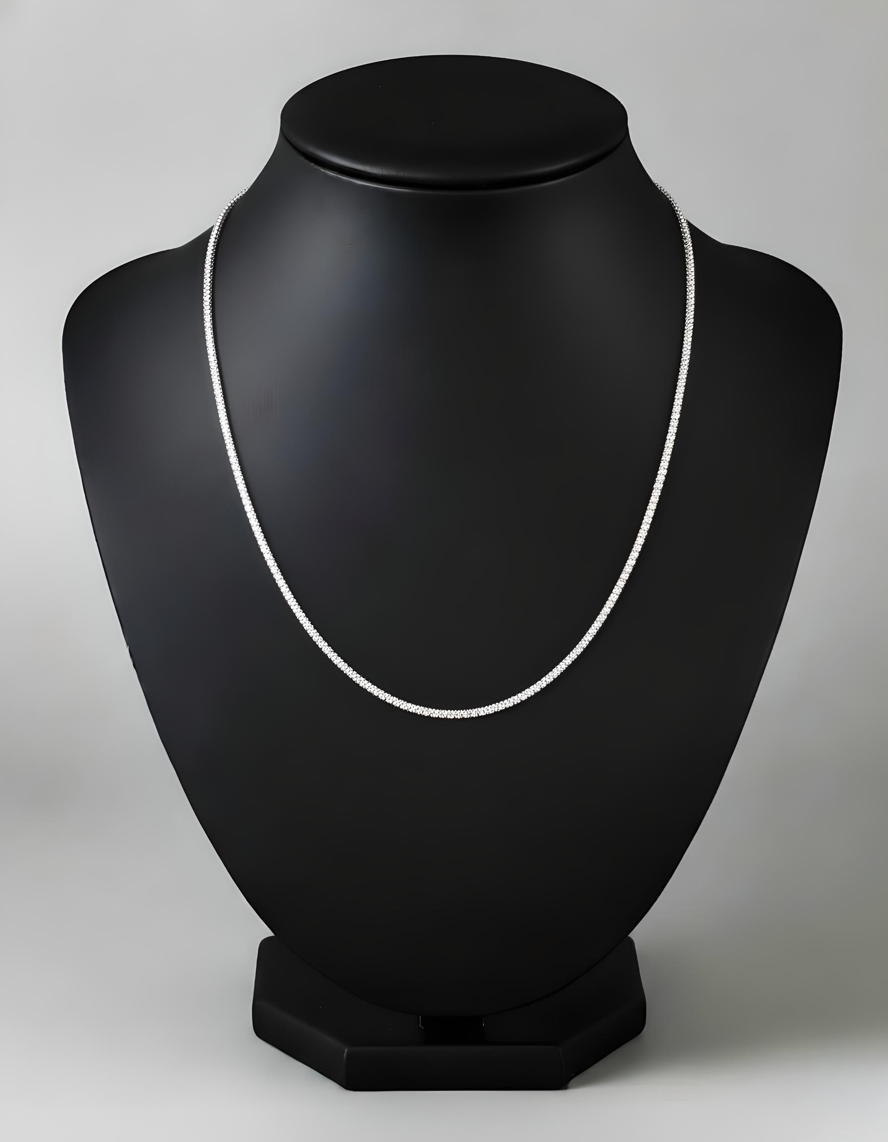 Pure 925 Silver Chain Necklace Gift for Girlfriend Wife Women & Girls,Mens