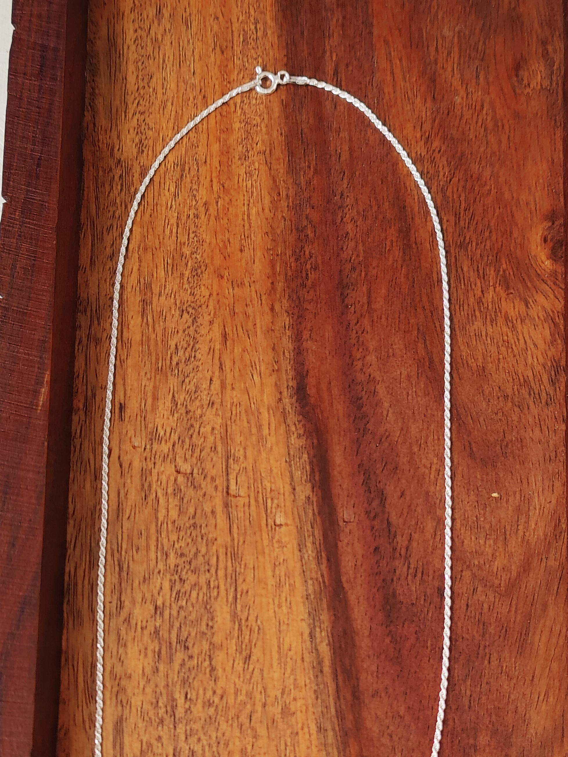 Silver Rope Chain Necklace