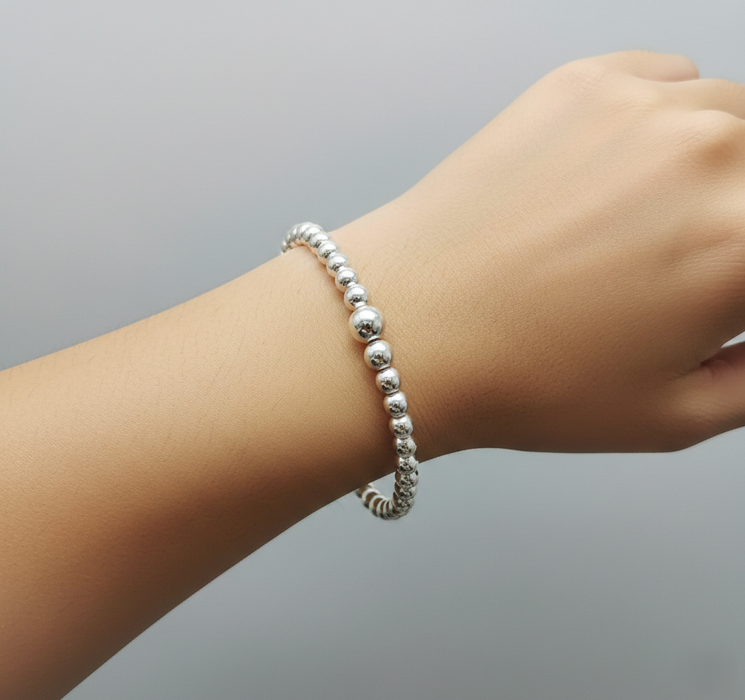 Sterling Silver Beaded Bracelet