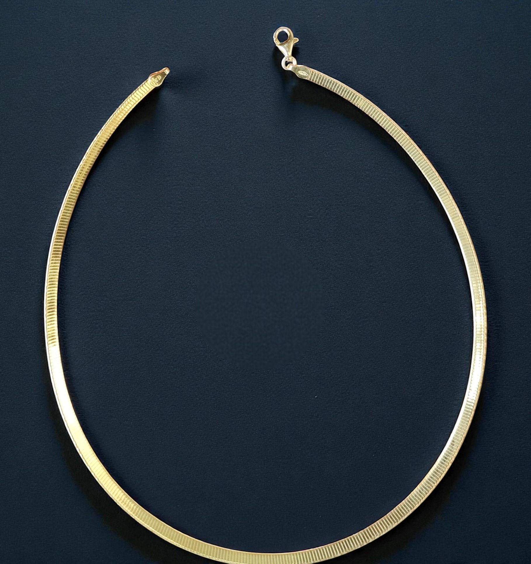 Pure 925 Sterling Silver Golden Herringbone Choker Necklace for Women,Girls