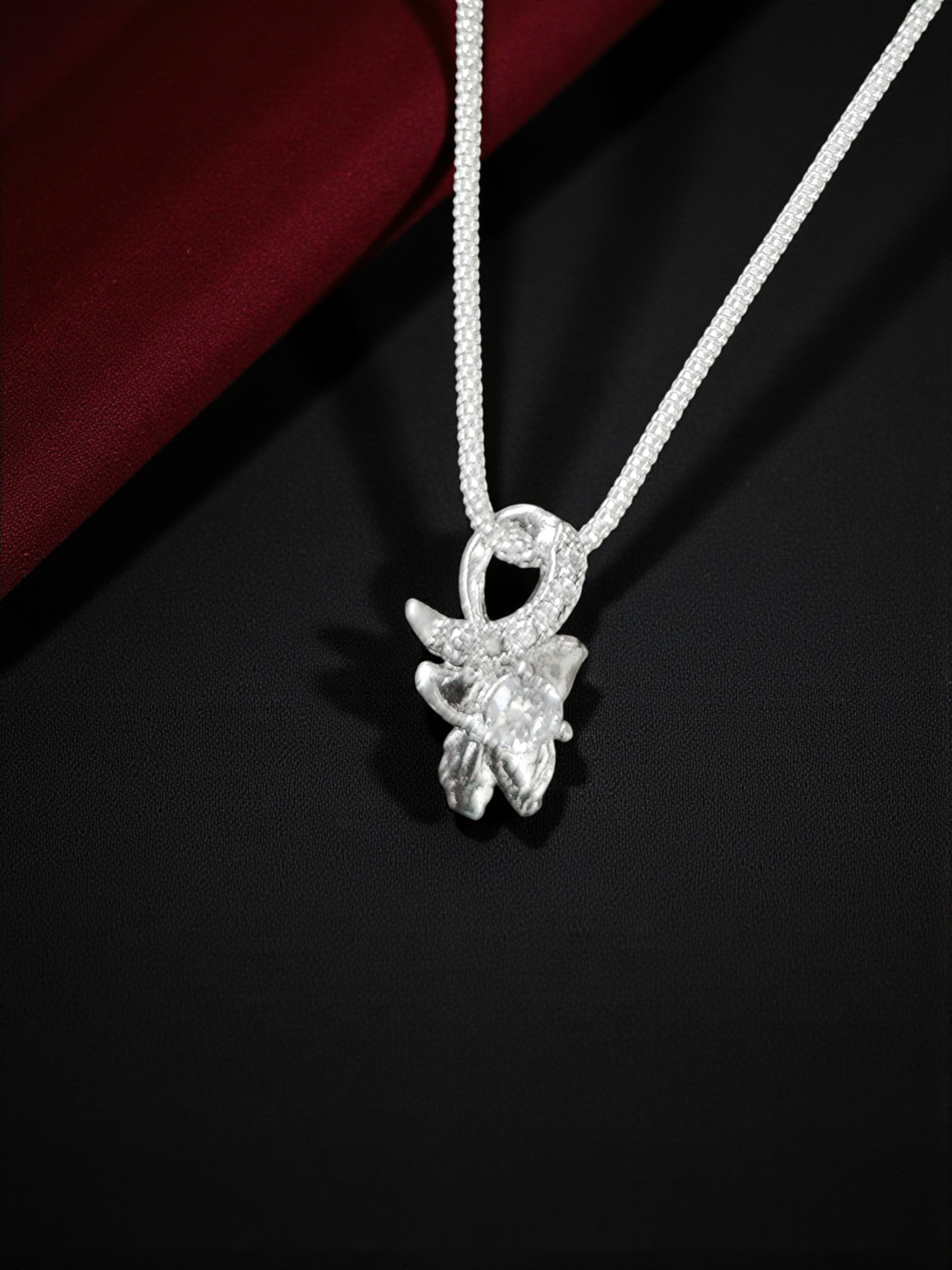 Pure 925 Sterling Silver Pendant For Women,Girls (Pack of 1)