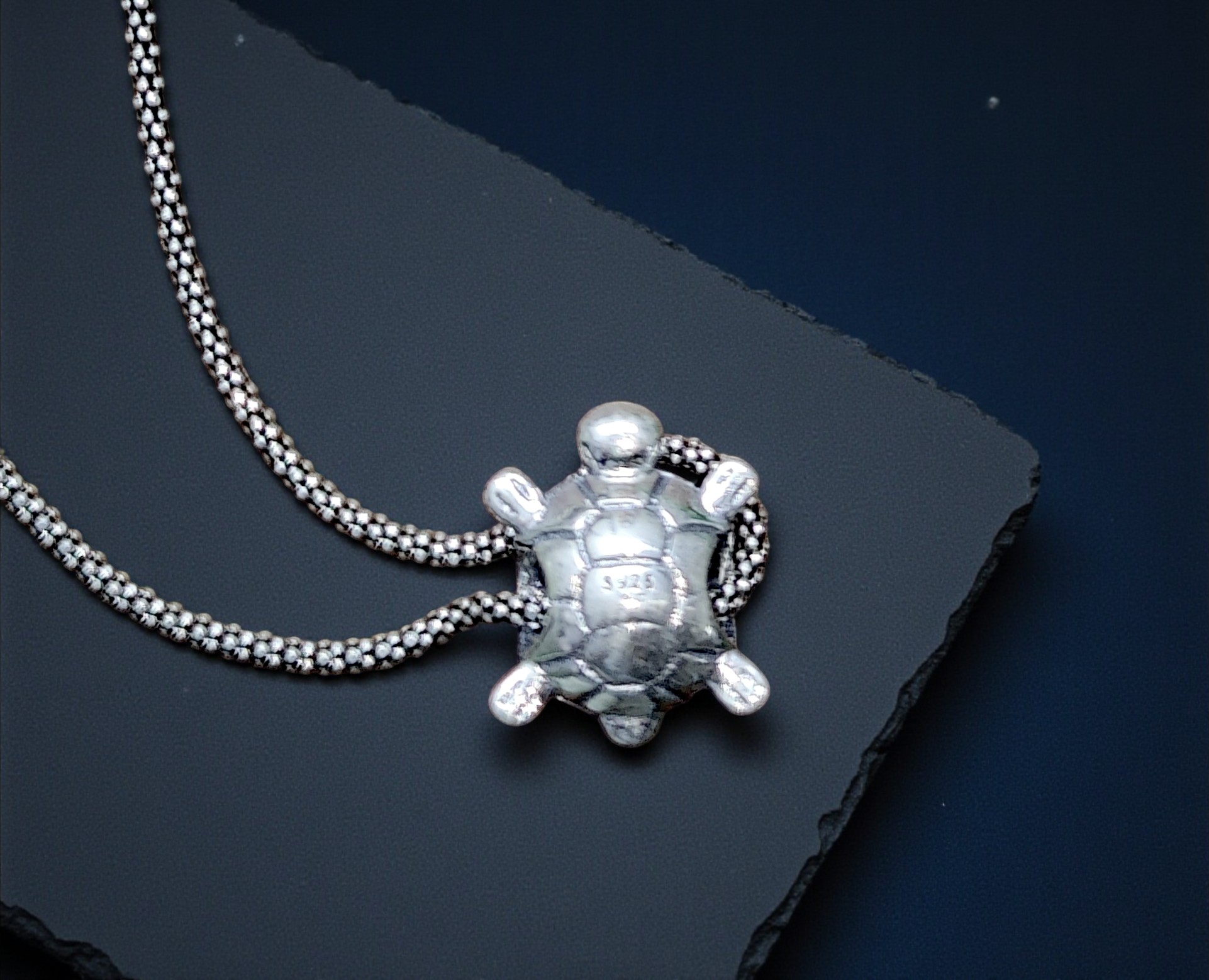 Pure 925 Sterling Silver Turtle Pendant for Turtle Lovers, Purple Crystal Sea Turtle, Birthday Gift for Her,(pack of 1)