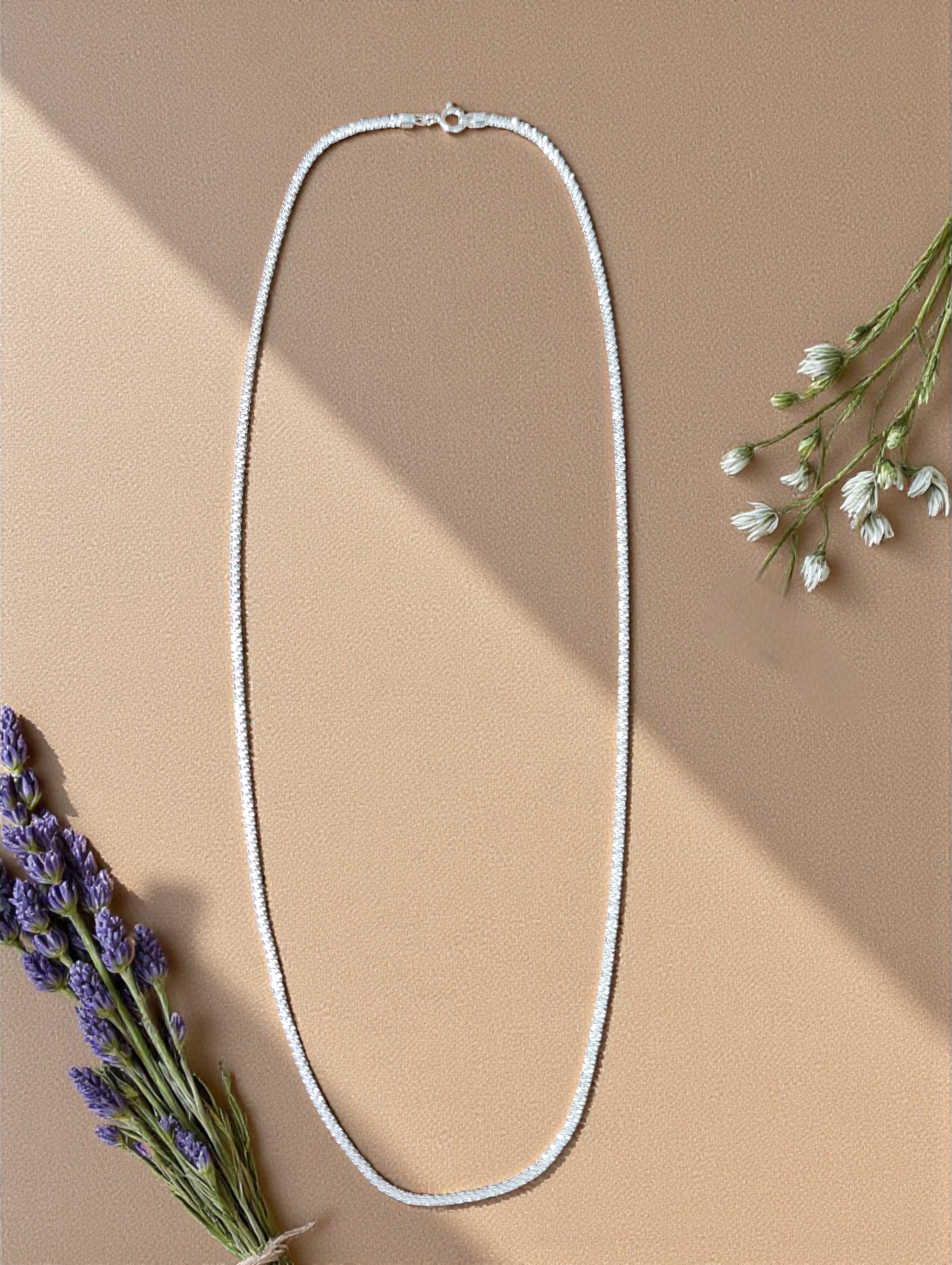 Pure 925 Silver Chain Necklace Gift for Girlfriend Wife Women & Girls,Mens