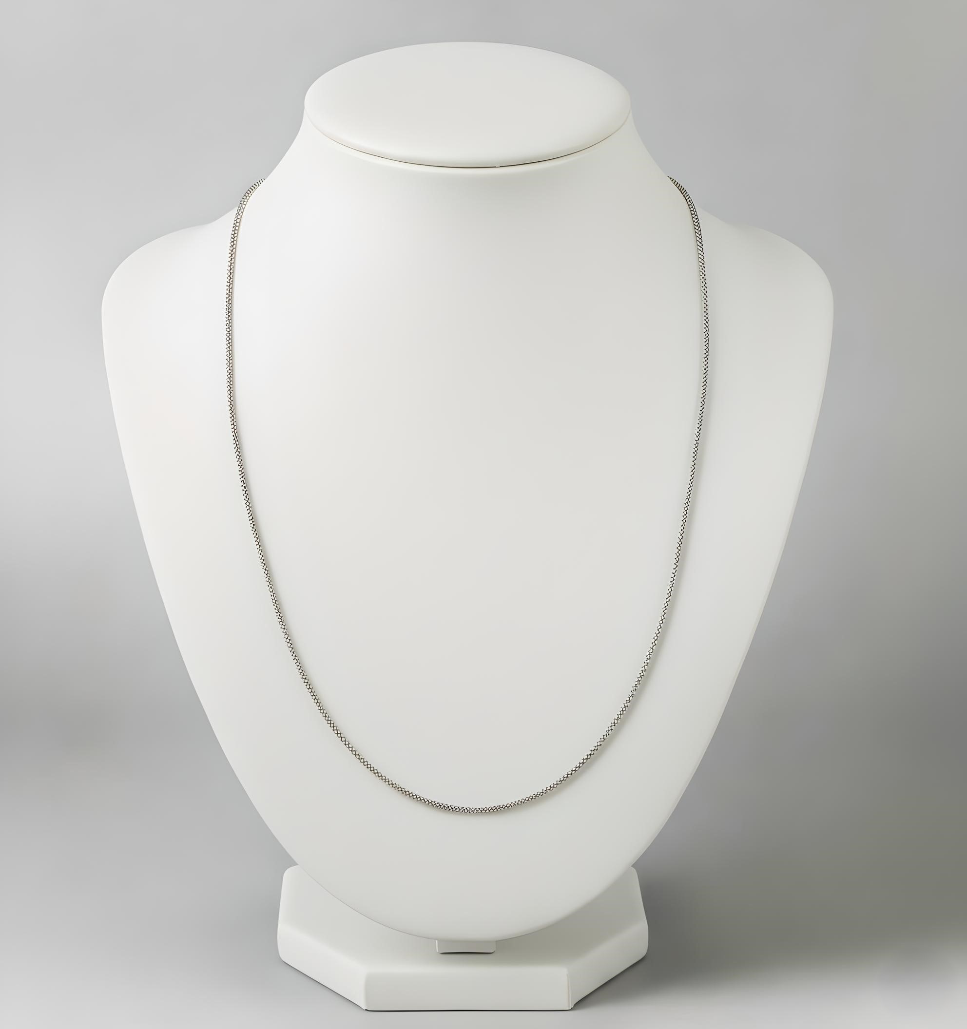 Pure 925 Silver Elegant Oxidized Chain Necklace Gift for Girlfriend Wife Women & Girls,Mens