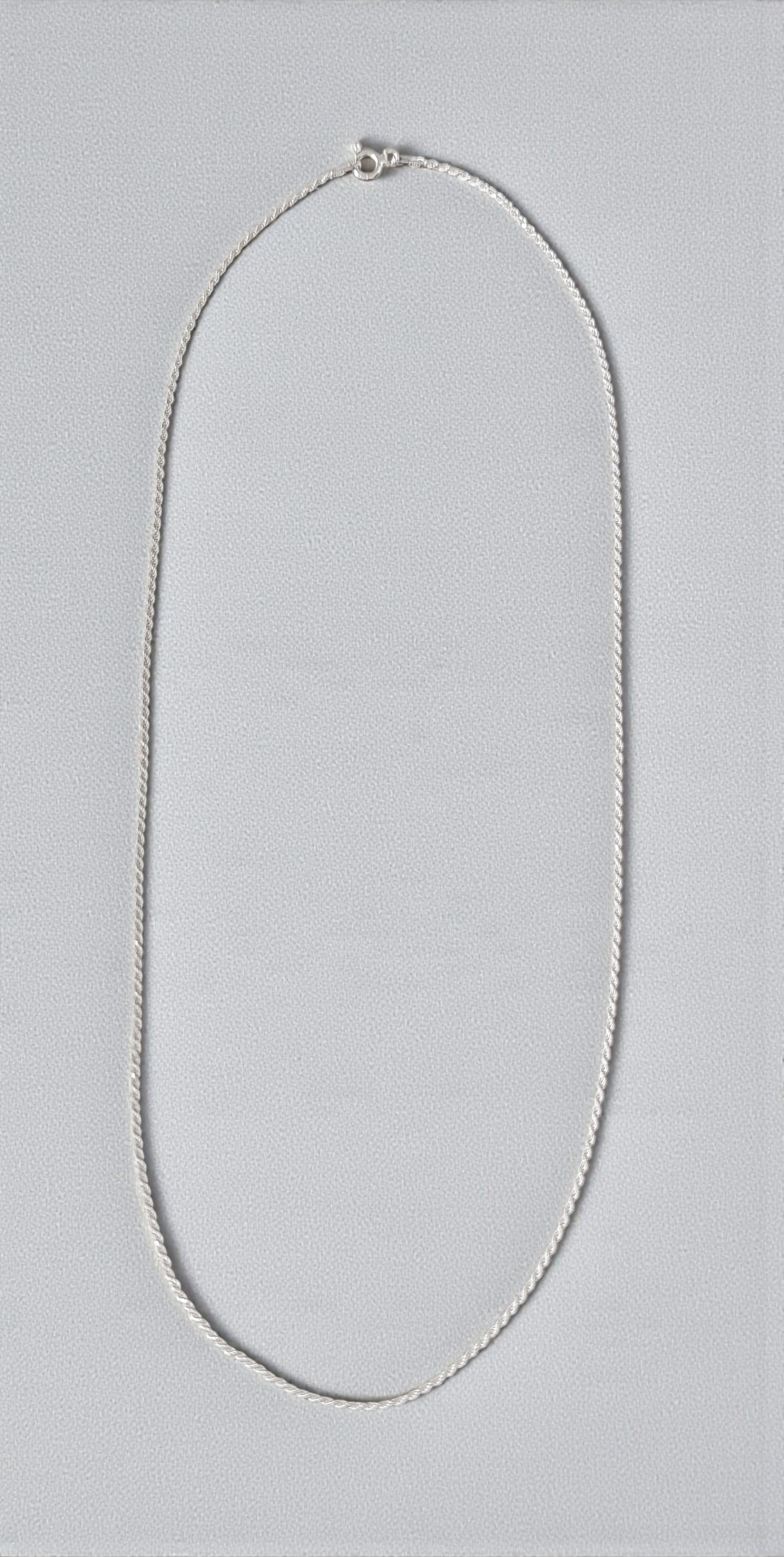 Silver Rope Chain Necklace