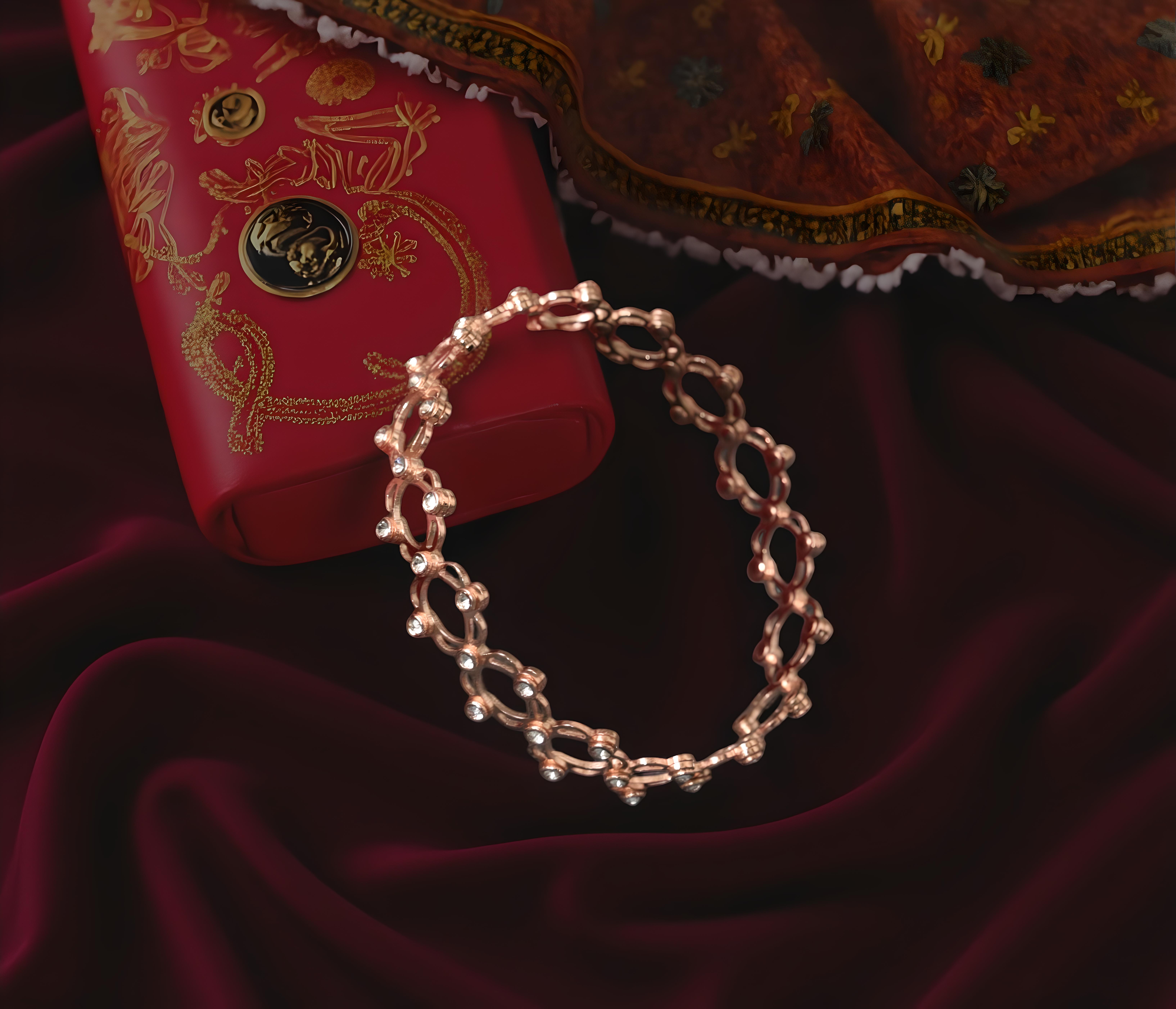 Pure 925 Sterling Silver Rose Gold 2 in 1 Bracelet: Ring and wrist Style Change Bracelets Engagement Ring Dual-use Bracelet For Women,Girls (Pack of 1)